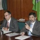 Pedro Aguado y Ángel Penas durante la presentación del plan