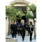 Quim Torra, Pere Aragonès y Meritxell Budo.