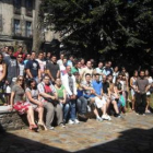 La alcaldesa y el concejal de Cultura dieron ayer la bienvenida a los alumnos de esta semana.