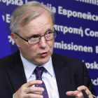 El comisario económico europeo, Olli Rehn, durante una rueda de prensa, el pasado junio en Bruselas.