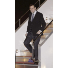 Rajoy, ayer, a su llegada al aeropuerto de Haneda.