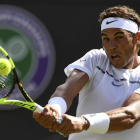 Nadal, en un lance del encuentro ante Millman. FACUNDO ARRIZABALAGA