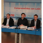 Julio Fernández, Tino Rodríguez y Santiago Dorado, ayer.