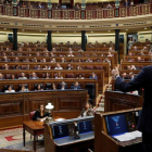 El Congreso durante la intervención de Pablo Casado en una sesión de control.