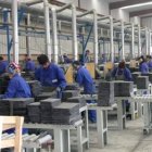 Trabajadores de la pizarra en una cantera de la comarca.