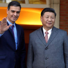 Pedro Sánchez y el presidente chino Xi Jinping en Moncloa. GUILLÉN