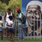 Un mural de Mandela en un barrio de Soweto.