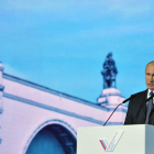 El presidente ruso, Vladímir Putin, pronuncia un discurso.