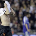 Asier del Horno se lamenta al final del partido ante el Dinamo de Kiev por la eliminación de su equi