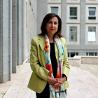 La ministra leonesa Margarita Robles, en uno de los patios del Ministerio de Defensa. JORGE PARIS