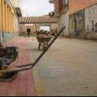 En la imagen, el estado de las obras en la calle Salvador de San Juan de Santa María