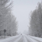 Imagen de la carretera a Boñar el pasado sábado