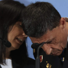 La delegada del Gobierno en Madrid, Mercedes González, con el jefe Superior de Policía, Manuel Soto. ZIPI