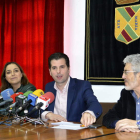 Tudanca, en la rueda de prensa que ofreció en Saldaña.