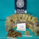 La droga, perfectamente empaquetada, procedía del Campo de Gibraltar, de donde era un detenido.