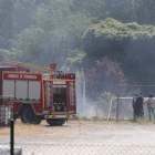 Un fuego registrado ayer en Flores del Sil.