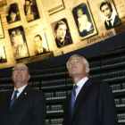 El secretario de Defensa de EEUU, Chuck Hagel, junto a su homólogo israelí, Moshé Yaalón.