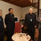 Santiago Calle, Héctor Vera, Julián López  y Carmelo González, ayer en San Isidoro