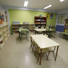 Un aula de un colegio leonés.