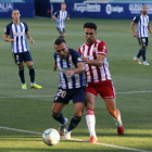 La Deportiva derrotó a la UD Almería el pasado mes de julio, lo que le otorgó la permanencia. ANA F. BARREDO