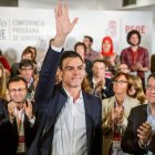 Sánchez, tras intervenir en un acto en Granada.