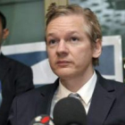 El fundador de Wikileaks, Julian Assange, en una imagen de archivo durante una rueda de prensa ofrec