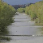 El río Bernesga, al sur de la ciudad de León