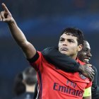 Thiago Silva celebra la victoria ante el Chelsea.