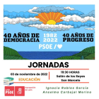 Cartel de las jornadas del PSOE. DL
