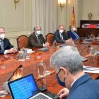El pleno del Consejo General del Poder Judicial ayer, reunido de forma extraordinaria para examinar la reforma de PSOE-Podemos. CGPJ