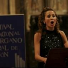 Marta Arce, durante uno de los recitales ofrecidos con motivo del Festival de Órgano
