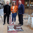 Carlos Cuenllas, Elena Moral y el alcalde, Antonio Silván. DL
