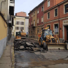 Trabajos de excavación de la calle Correos en octubre. A. R.