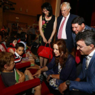 La presidenta de las Cortes, Silvia Clemente, en su visita a Valencia de Don Juan con motivo de la entrega de los premios de los concursos infantiles organizados por Mansurle.