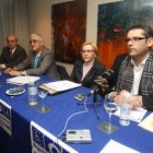 Hoz, Jiménez, Sobrín y Gallego, de la OID, en Ponferrada.