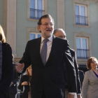 Mariano Rajoy, en Toledo, junto a Cospedal, Pons y Weber.