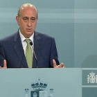 Jorge Fernández Díaz, ayer en una rueda de prensa en la sede del Ministerio del Interior.