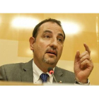 El 'conseller' de Interior, Ramon Espadaler, en una rueda de prensa el pasado 16 de julio.
