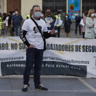 Los autónomos volverán a manifestarse mañana por las calles de León. RAMIRO