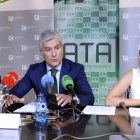 Lorenzo Amor, Carlos Ranera y la secretaria regional de ATA Castilla y León, Soraya Mayo. N. GALLEGO