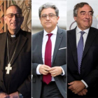 De izquierda a derecha, Íñigo Urkullu, Juan José Omella, Enric Millo, Juan Rosell y Pedro Arriola.