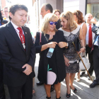 Estanga, Folgueral, Arias, Carrasco, Pérez y Fernández, ayer en Ponferrada.