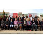 Los hombres y mujeres que encabezan las candidaturas socialistas de los 26 municipios que forman el Partido Judicial de Astorga, ayer en Veguellina de Órbigo.