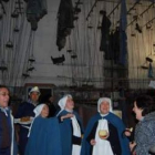 Las cuatro monjas visitaron el vestuario de los mineros del Pozo Julia el día de Santa Bárbara