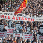 Manifestación en Pamplona en protesta por la sentencia del caso Alsasua.