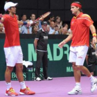 Feliciano López se lamenta ante su Fernando Verdasco.