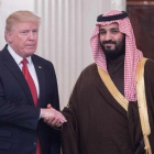 Donald Trump y el príncipe heredero de Arabia Saudí, Mohammed bin Salman, en la Casa Blanca, el 14 de marzo del 2017.