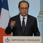 Discurso del presidente francés, François Hollande, esta madrugada, de urgencia, tras el atentado de Niza