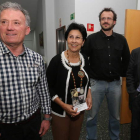 Julio Vidal, Mar Palacio (presidenta del IEB), Rodrigo Garnelo y Carlos Fernández, ayer. L. DE LA MATA