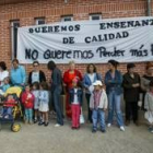 Varios alumnos en la manifestación del pasado miércoles